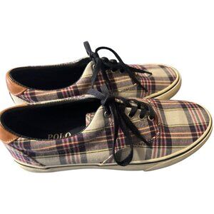 Polo Ralph Lauren Mens Thornton Plaid Sneakers 8D